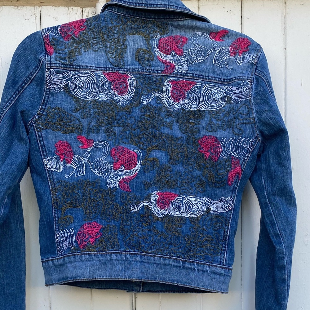 Classic Jean Jacket with Beautiful Embroidery